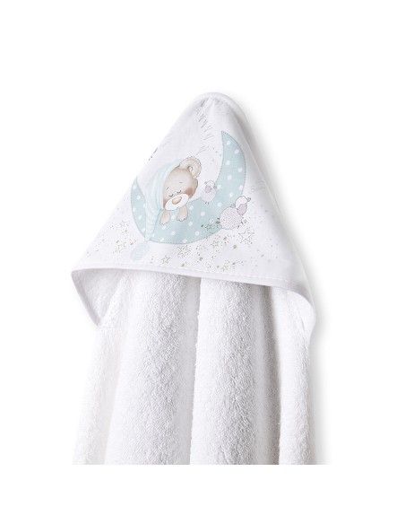 Capa de Baño 1 x 1 Mt Mod Bear Sleeping Bco/Verde