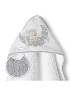 Capa de Baño 1 x 1 Mt Mod Bear Sleeping Bco/Gris