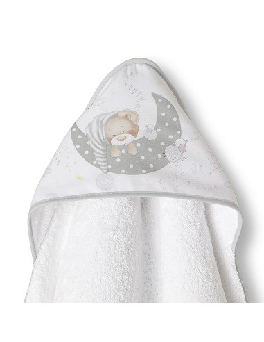 Capa de Baño 1 x 1 Mt Mod Bear Sleeping Bco/Gris