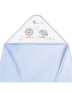 Capa de Baño 1X1 con Babero Modelo Cachirulo Azul 2