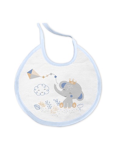 Capa de Baño 1X1 con Babero Modelo Cachirulo Azul