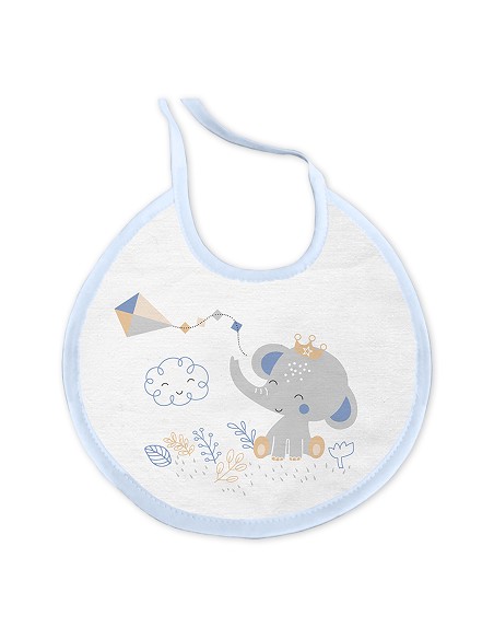 Capa de Baño 1X1 con Babero Modelo Cachirulo Azul