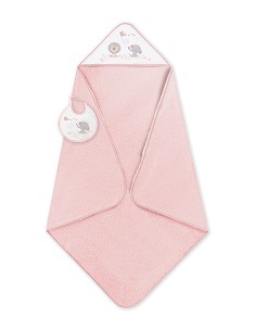 Capa de Baño 1X1 con Babero Modelo Cachirulo Rosa