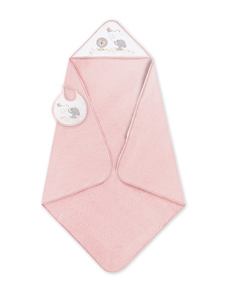 Capa de Baño 1X1 con Babero Modelo Cachirulo Rosa