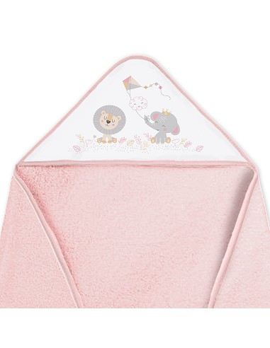 Capa de Baño 1X1 con Babero Modelo Cachirulo Rosa