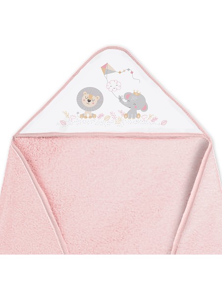 Capa de Baño 1X1 con Babero Modelo Cachirulo Rosa