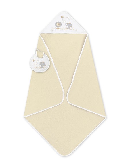 Capa de Baño 1X1 con Babero Modelo Cachirulo Beig