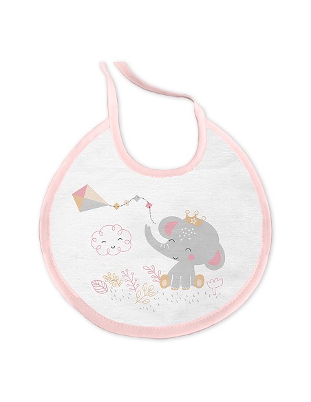 Capa de Baño 1X1 con Babero Modelo Cachirulo Bco/Rosa