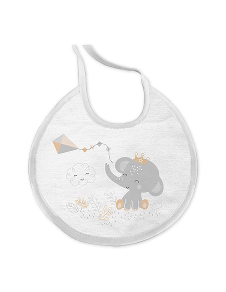 Capa de Baño 1X1 con Babero Modelo Cachirulo Bco/Gris