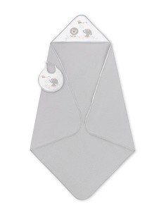 Capa de Baño 1X1 con Babero Modelo Cachirulo Gris