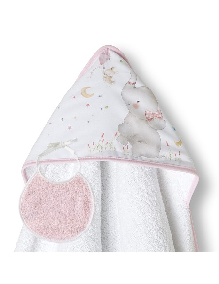 Capa de Baño 1 x 1 Mt  Mod Elefante Bco/Rosa