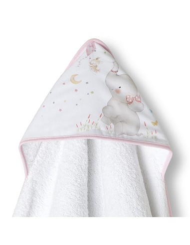 Capa de Baño 1 x 1 Mt  Mod Elefante Bco/Rosa