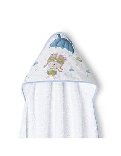 Capa de Baño 1 x 1 Mt  Mod Paracaidista Bco/Azul