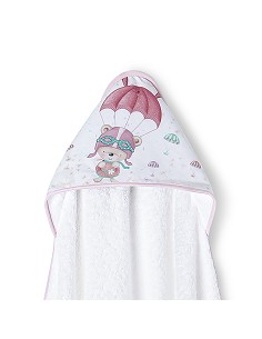 Capa de Baño 1 x 1 Mt  Mod Paracaidista Bco/Rosa