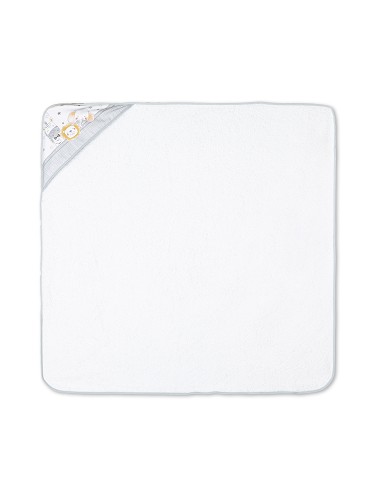 Capa de Baño 1 x 1 Mt  Mod Animalitos Bco/Gris