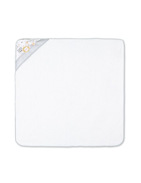 Capa de Baño 1 x 1 Mt  Mod Animalitos Bco/Gris