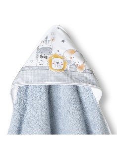 Capa de Baño 1 x 1 Mt  Mod Animalitos Gris