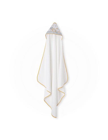 Capa de Baño 1 x 1 Mt  Mod Animalitos Bco/Naranja