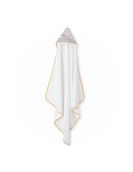 Capa de Baño 1 x 1 Mt  Mod Animalitos Bco/Naranja