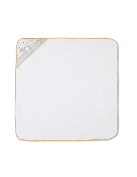 Capa de Baño 1 x 1 Mt  Mod Animalitos Bco/Naranja