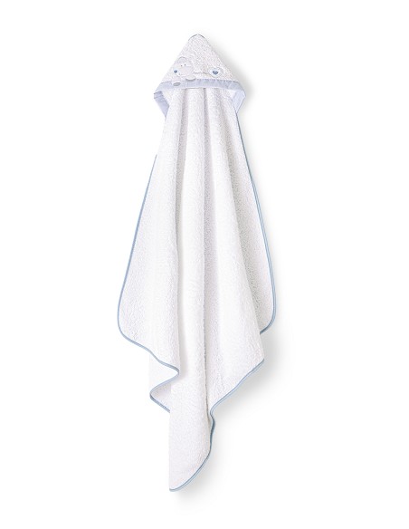 Capa de Baño 1X1 Mt Mod Corazon Amoroso Bco/Azul