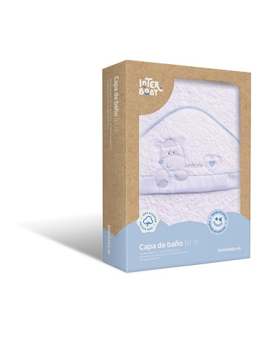 Capa de Baño 1X1 Mt Mod Corazon Amoroso Bco/Azul