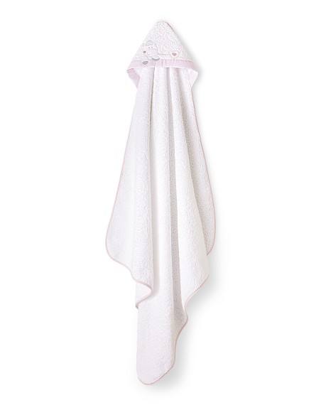 Capa de Baño 1X1 Mt Mod Corazon Amoroso Bco/Rosa