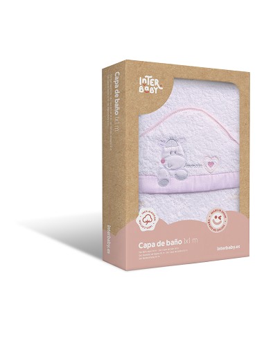 Capa de Baño 1X1 Mt Mod Corazon Amoroso Bco/Rosa