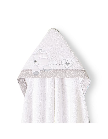 Capa de Baño 1X1 Mt Mod Corazon Amoroso Bco/Gris