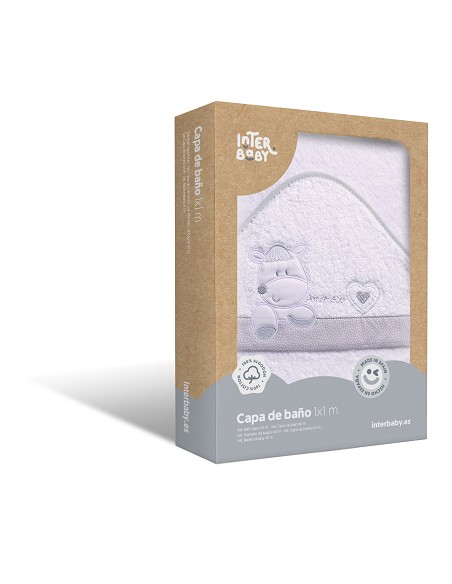 Capa de Baño 1X1 Mt Mod Corazon Amoroso Bco/Gris