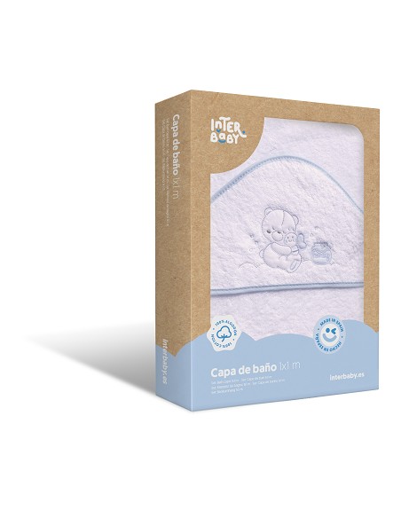 Capa de Baño 1X1 Mt Mod Honey Bear Bco/Azul