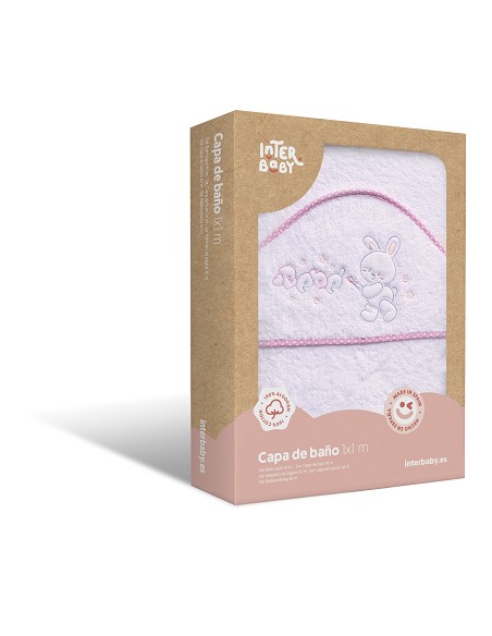 Capa de Baño 1X1 Mt Mod Rabit Bebe Bco/Rosa