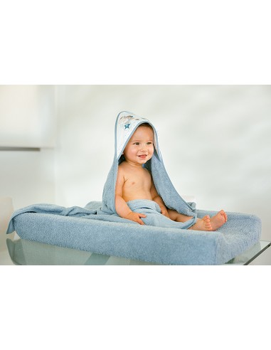 Capa Baño 1X1 Mod Jirafa Bicicleta+Babero Azul