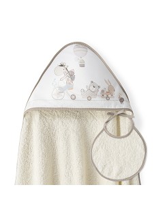 Capa Baño 1X1 Mod Jirafa Bicicleta+Babero Beig