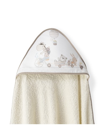 Capa Baño 1X1 Mod Jirafa Bicicleta+Babero Beig