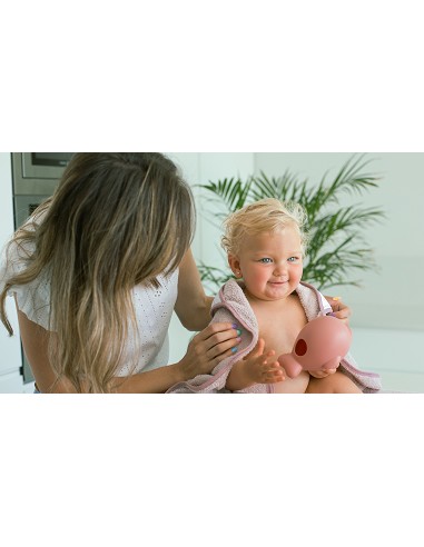 Capa Baño 1X1 Mod Jirafa Bicicleta+Babero Bco/Rosa