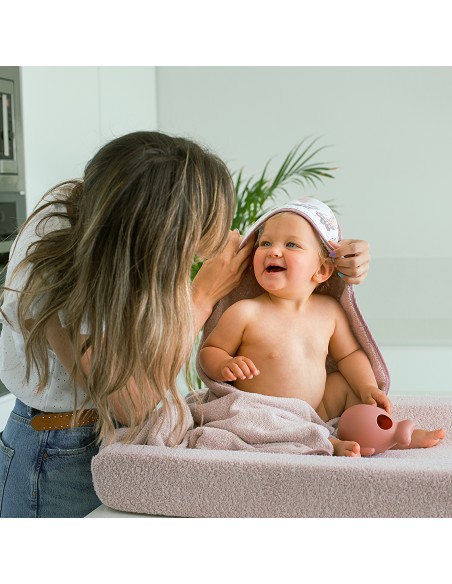 Capa Baño 1X1 Mod Jirafa Bicicleta+Babero Bco/Gris