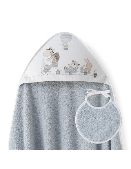 Capa Baño 1X1 Mod Jirafa Bicicleta+Babero Gris