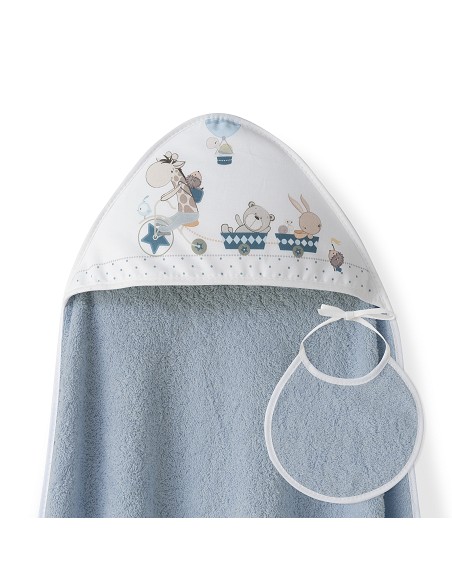 Capa Baño 1X1 Mod Jirafa Bicicleta+Babero Petroleo