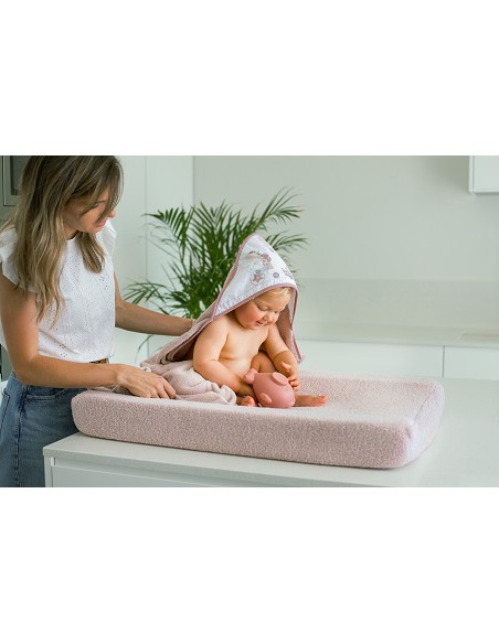 Capa Baño 1X1 Mod Jirafa Bicicleta+Babero Rosa Maquillaje