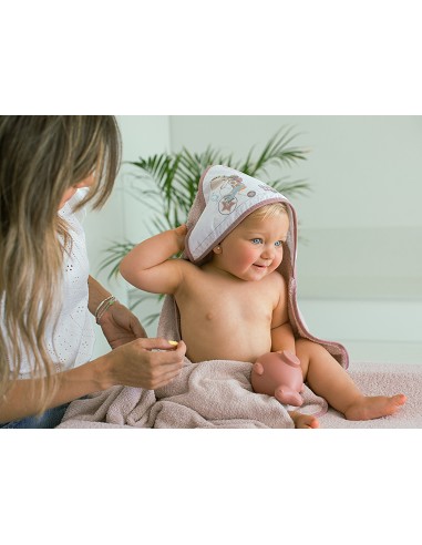 Capa Baño 1X1 Mod Jirafa Bicicleta+Babero Rosa...