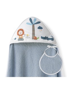 Capa Baño 1X1  Mod Leon Palmera+Babero Petroleo