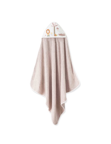 Capa Baño 1X1  Mod Leon Palmera+Babero Rosa Maquillaje