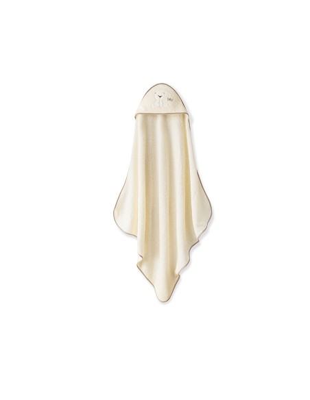 Capa  Baño 1X1 Mod Oso Lazo+Babero Beig