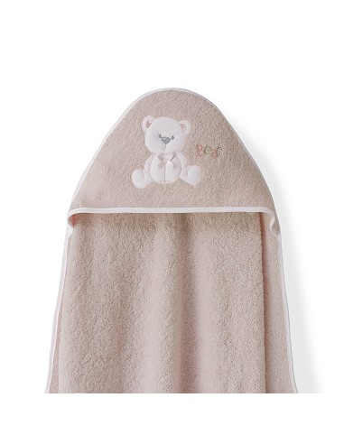 Capa  Baño 1X1 Mod Oso Lazo+Babero Rosa Maquillaje