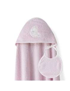 Capa Baño 1X1 Mod Sweet Moon+Babero Rosa