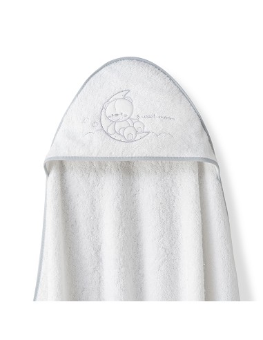 Capa Baño 1X1 Mod Sweet Moon+Babero Bco/Gris