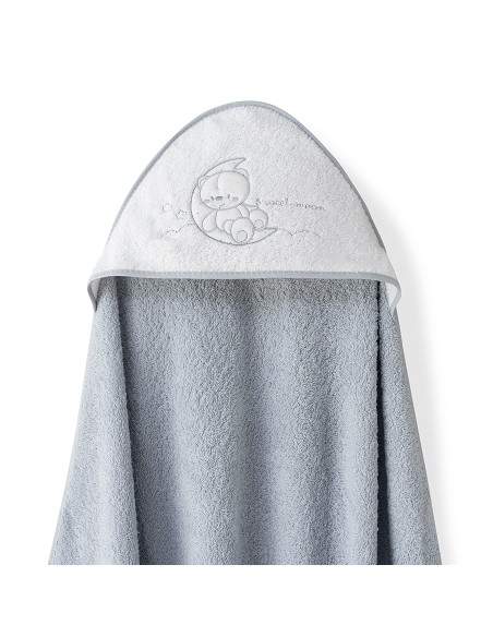 Capa Baño 1X1 Mod Sweet Moon+Babero Gris