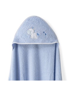 Capa Baño 1X1 Mod Unicornio Nubes+Babero Azul 2