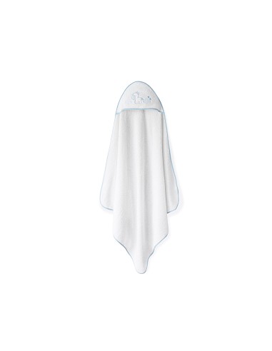 Capa Baño 1X1 Mod Unicornio Nubes+Babero Bco/Azul